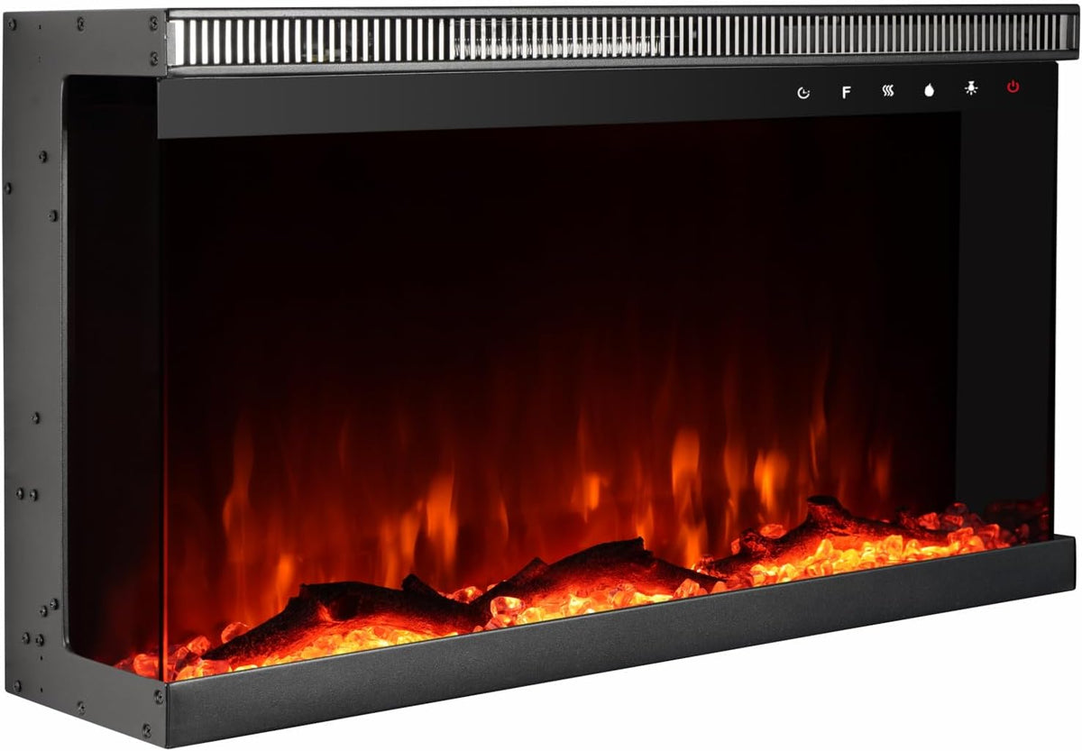Charavector 30 inch 3-Sided Electric Fireplace Inserts