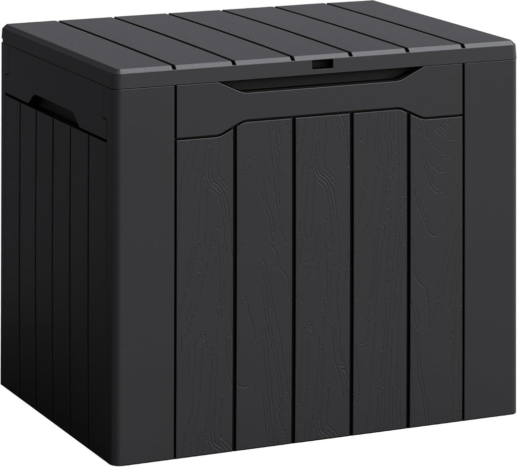 Flamaker Deck Box 30 Gallon, Waterproof Resin Small Storage Box with Lid