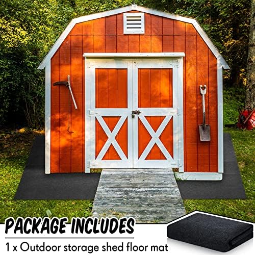 Shed Floor Mat 8.2 x 10.2 ft, PE Backing for Garage, Carport and Workshop