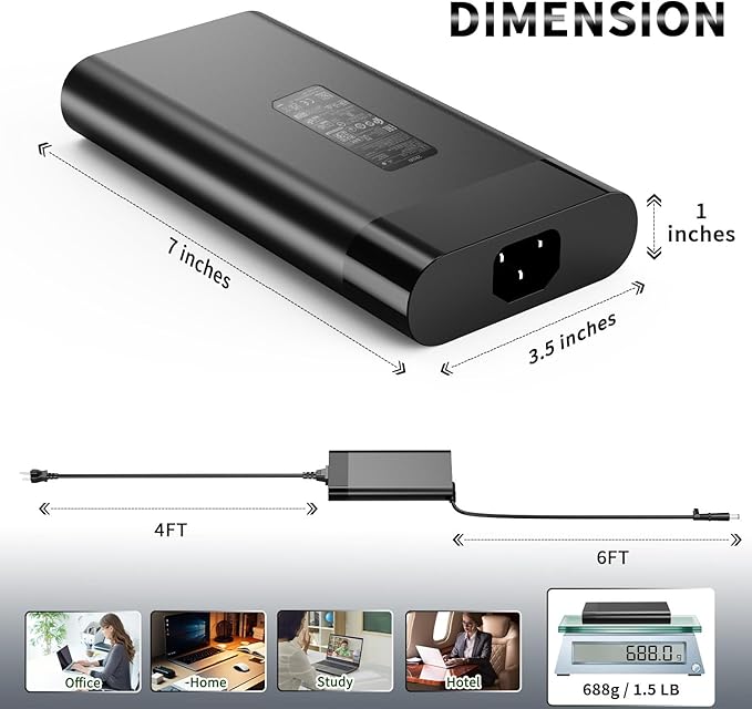 280W 20V 14A AC Laptop Charger Compatible