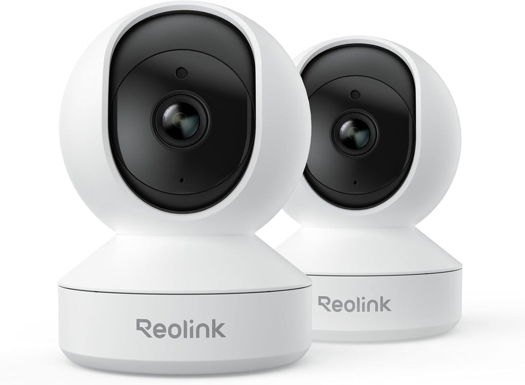 REOLINK Home Security Camera System, 4MP HD Plug-in Indoor WiFi 6 Pan Tilt Pet (2 Pack)