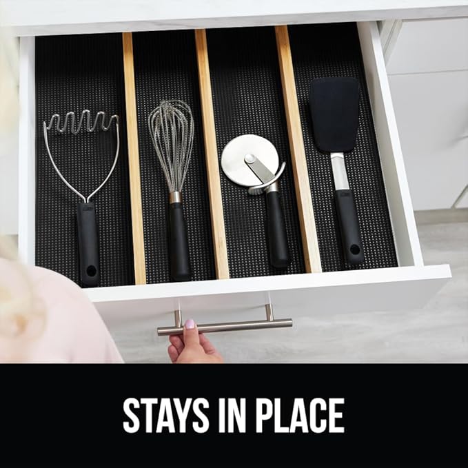 GORILLA GRIP powerGRIP Drawer Shelf and Cabinet Liner, Thick Strong Hold