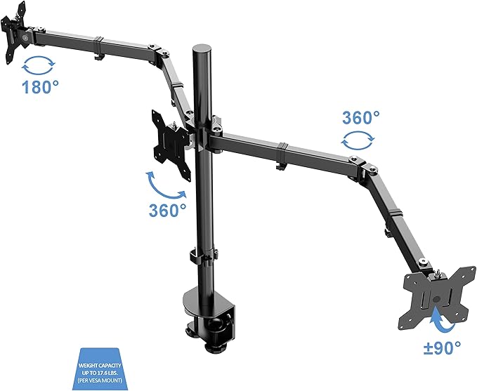 Rocelco 46" Large Height Adjustable Standing Desk Converter