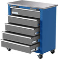5-Drawer Rolling Tool Chest with Wheels&Link Buckle,Tool Cabinet,Blue