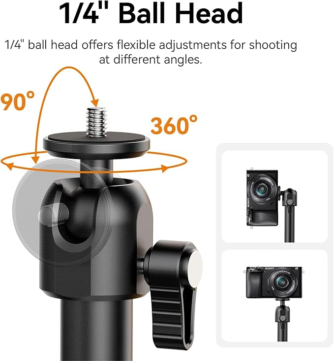 ULANZI ZJ02 Camera Desk Mount Overhead Magic Arm, 98cm/38.6inch Aluminum