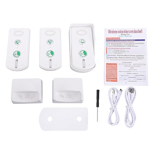 Swokely Rechargeable Wireless Intercom Unit, 2-Way Talking, 500 Meter Talking (2 Pcs)