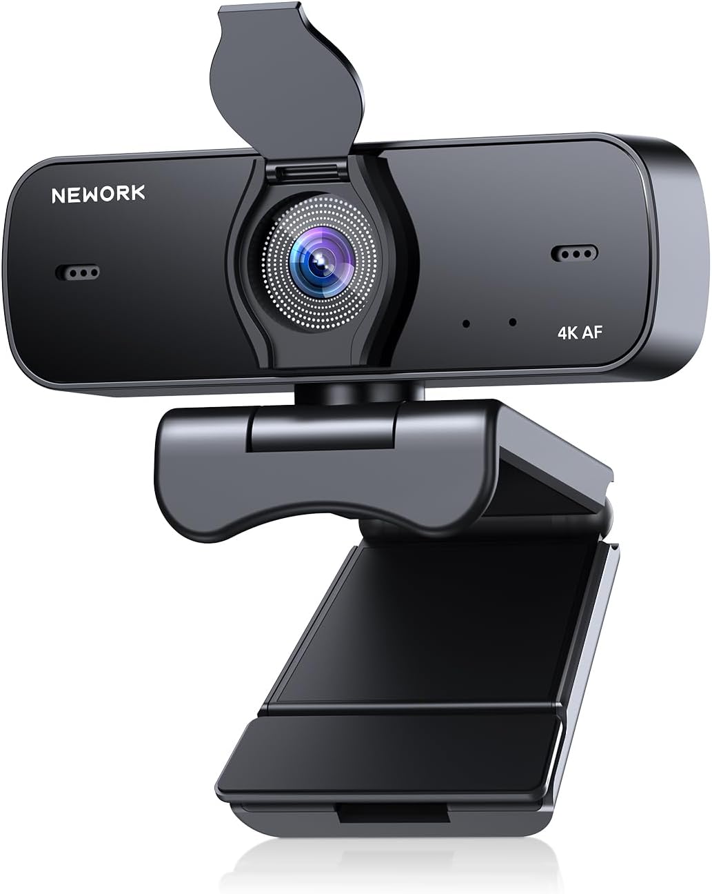 NEWORK 4K Webcam for PC, Ultra 4K HD, 2 Noise Reduction Mics, Auto Focus &