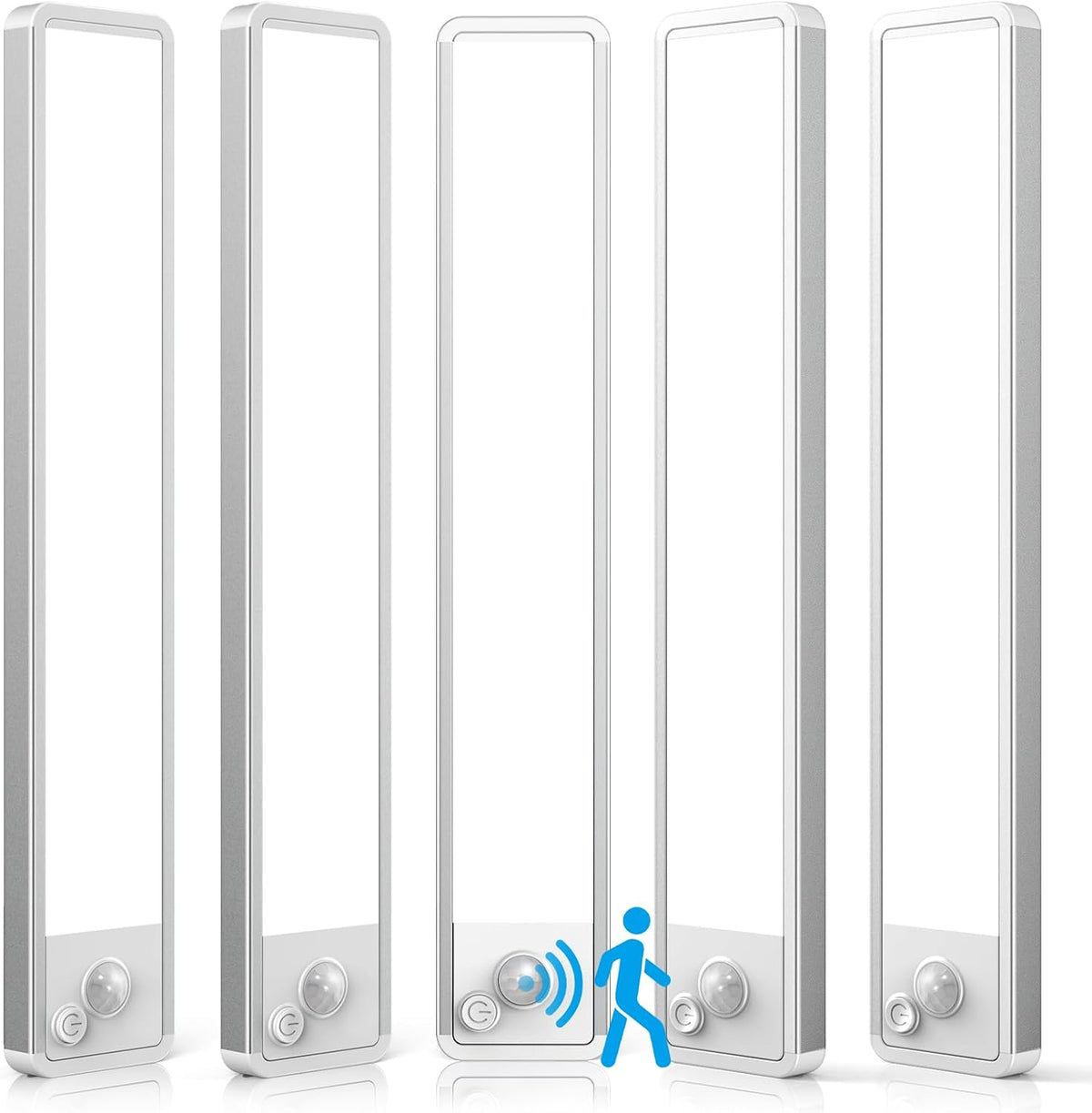LUMIJOLI 5 Pack Under Cabinet Lighting Wireless 14inch LED Motion Sensor