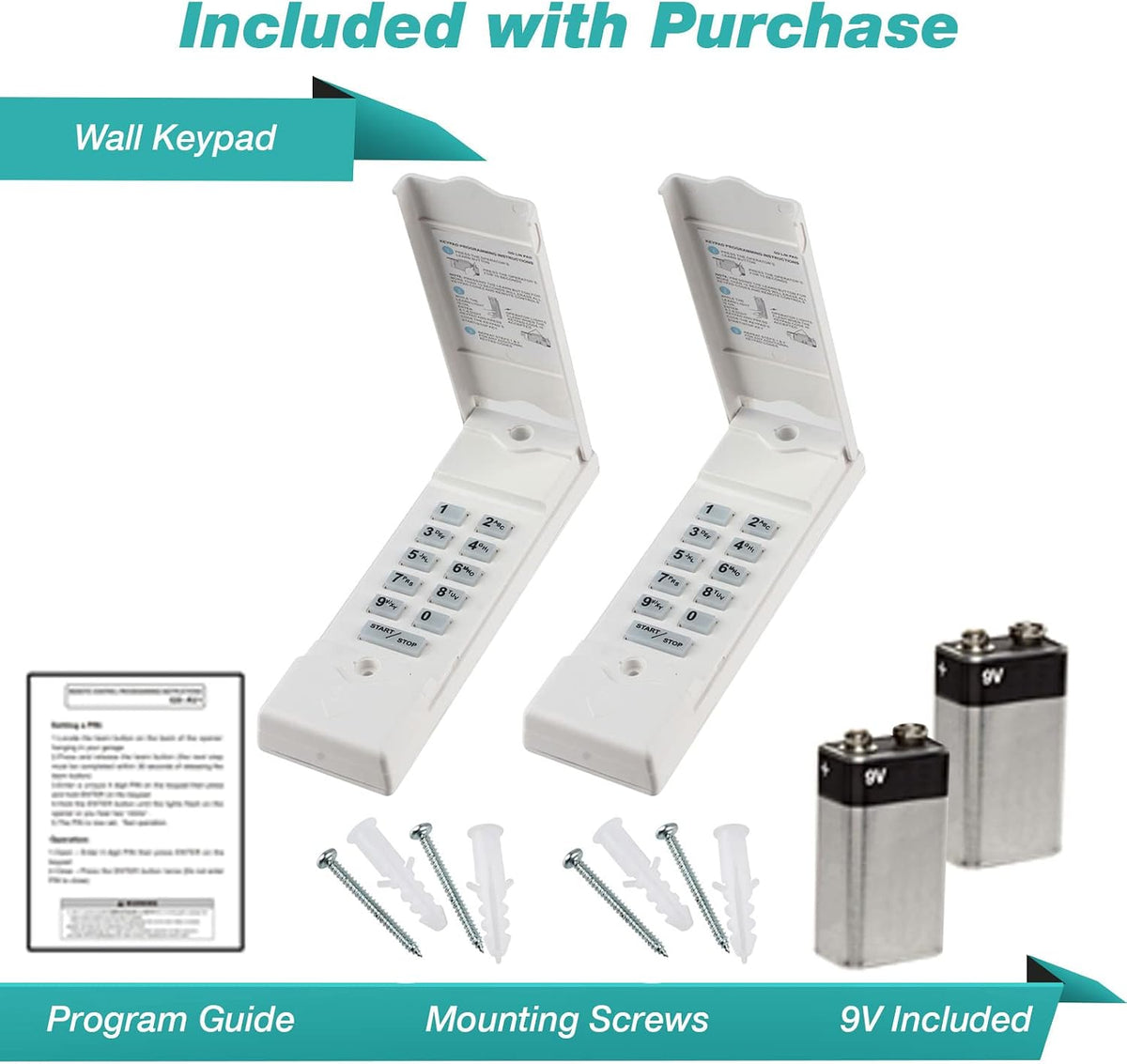 for linear garage door keypad, wireless mdtk dnt00058 shown in use