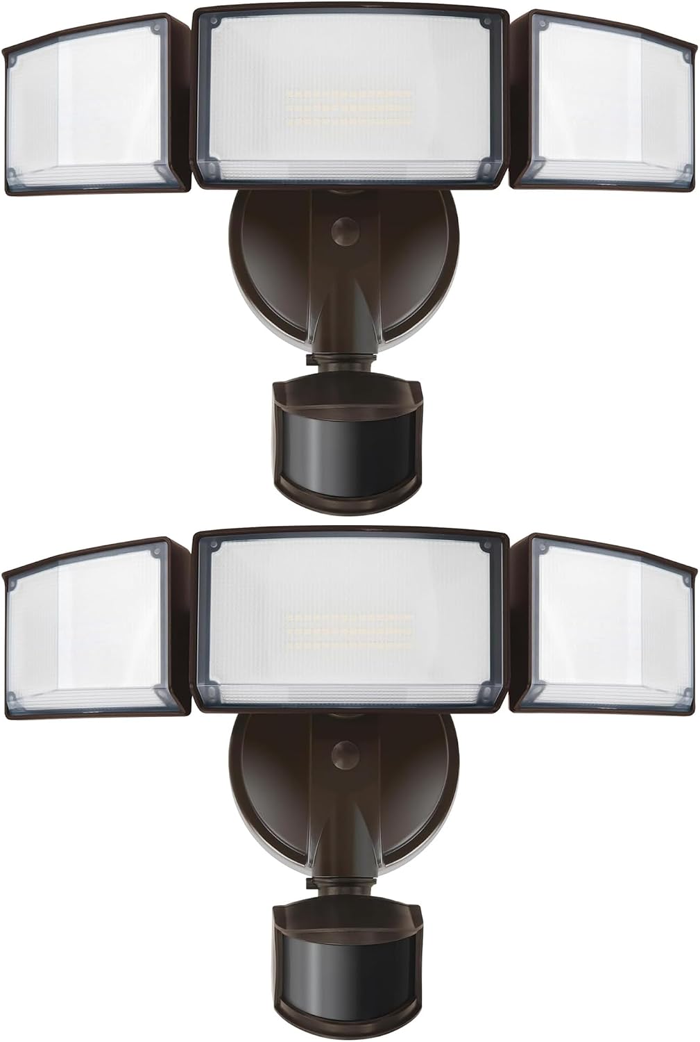 LUTEC 2 Pack 72W 7500LM LED Security Lights Motion Sensor Light Outdoor