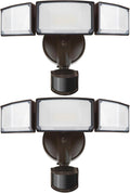 LUTEC 2 Pack 72W 7500LM LED Security Lights Motion Sensor Light Outdoor