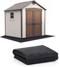 8.2 x 8.2 FT Outdoor Storage Shed Mat, Waterproof Storage Shed Flooring Mat