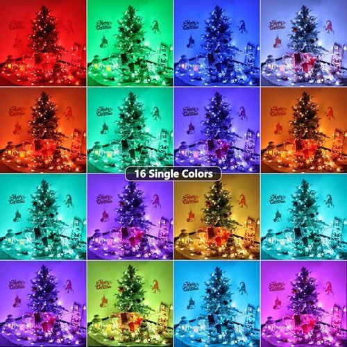 Toodour Halloween Lights RGB String Light, 131ft 350LED Orange Purple Light