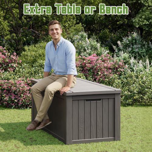 KAMABOKO Outdoor Storage Box, 230 Gallon Deck Box Outdoor Waterproof