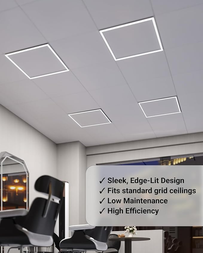 Sunco 12 Pack 2x2 Edge-Lit Frame LED Panel Lights, Drop Ceiling Flat Light