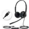 Yealink UH34 USB Headset with Mic, Stereo Wired Headphones with Noise
