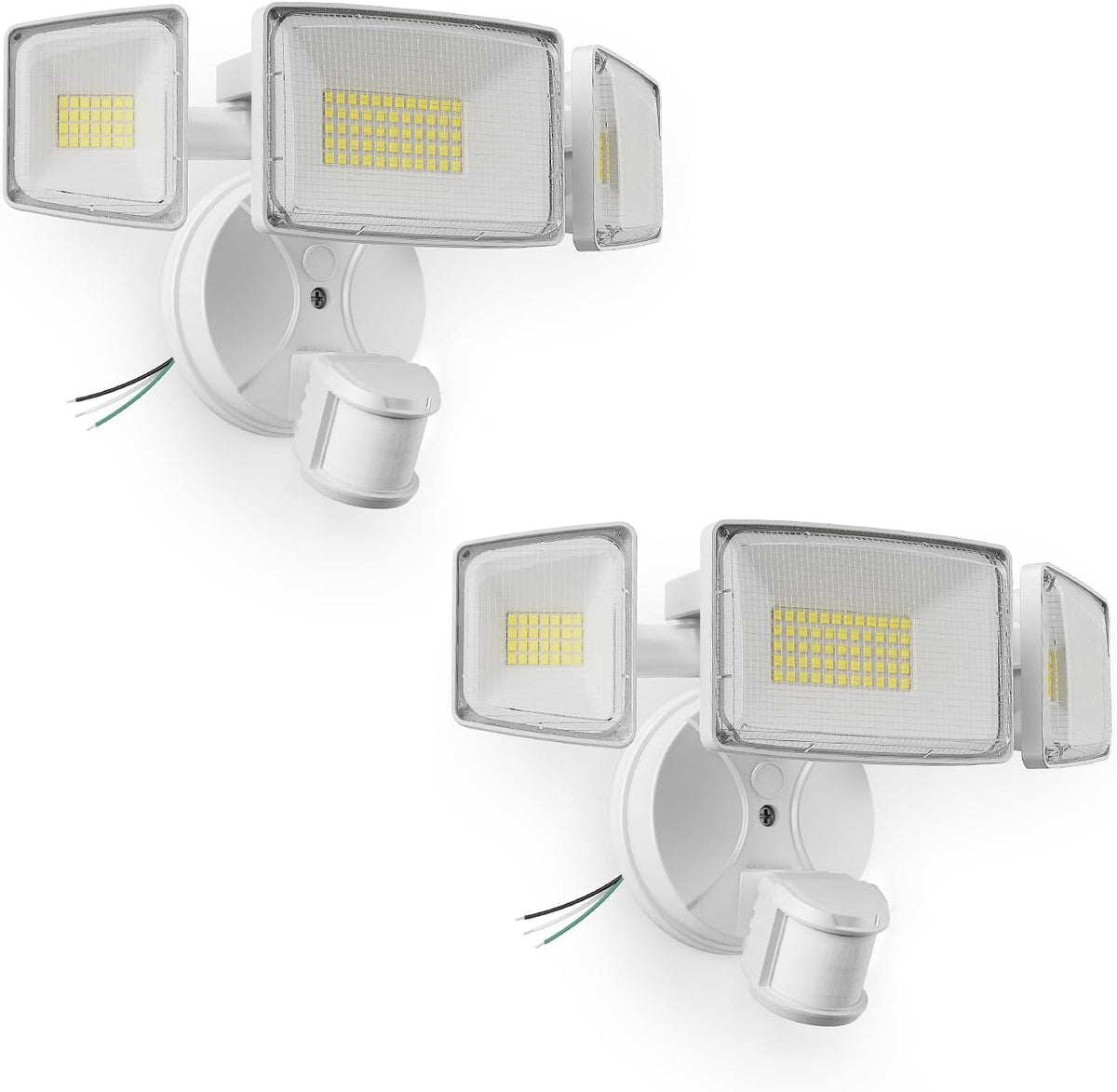 Onforu 2 Pack 100W 11000LM LED Motion Sensor Outdoor Lights, Dusk to Dawn Flood