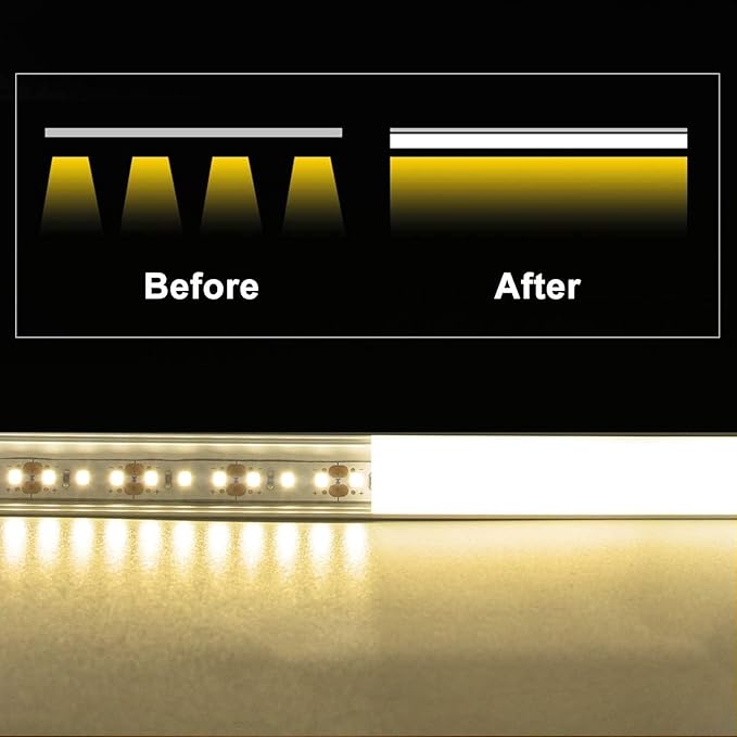 VST 20pack 3.3ft LED Channel, V Shape Led Diffuser Channel, LED Aluminum