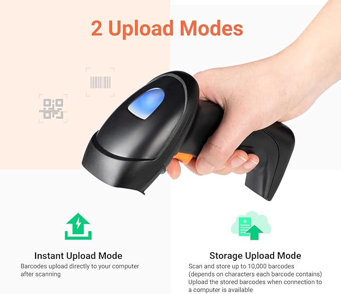 Tera Wireless 1D 2D QR Barcode Scanner