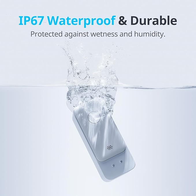 SwitchBot WiFi Water Sensor, Smart Water Leak Detector, 100dB Adjustable Alerts (3 Pack)