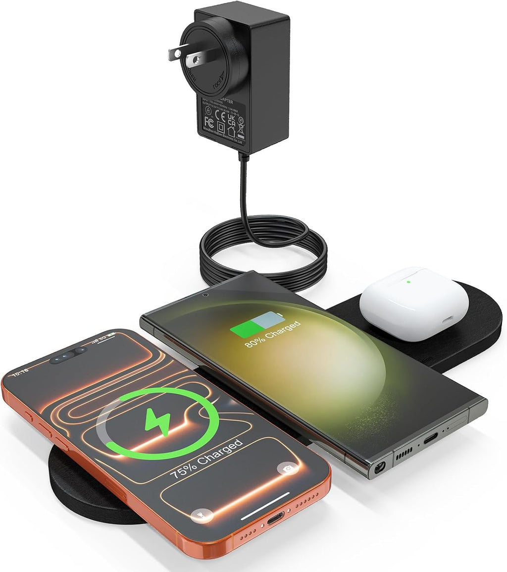 ZealSound Wireless Charging Pad, Triple Wireless Charger Pad Multiple Devices
