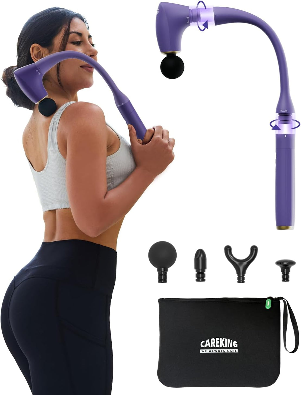 CAREKING 2-in-1 Detachable Muscle Massage Gun Deep Tissue