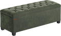 SONGMICS Storage Ottoman Bench, Foot Rest with Legs, Load up to 661.4 lb