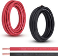 Shirbly 4 Gauge Battery Cable, 20FT Red + 20FT Black 4 AWG Pure Copper Wire