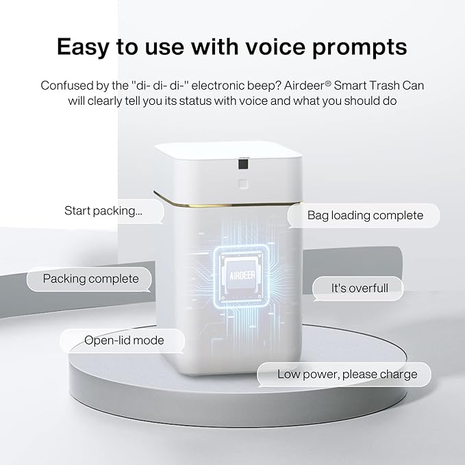 Airdeer Automatic Trash Can, 4 Gallon Self Sealing and Self-Changing Smart
