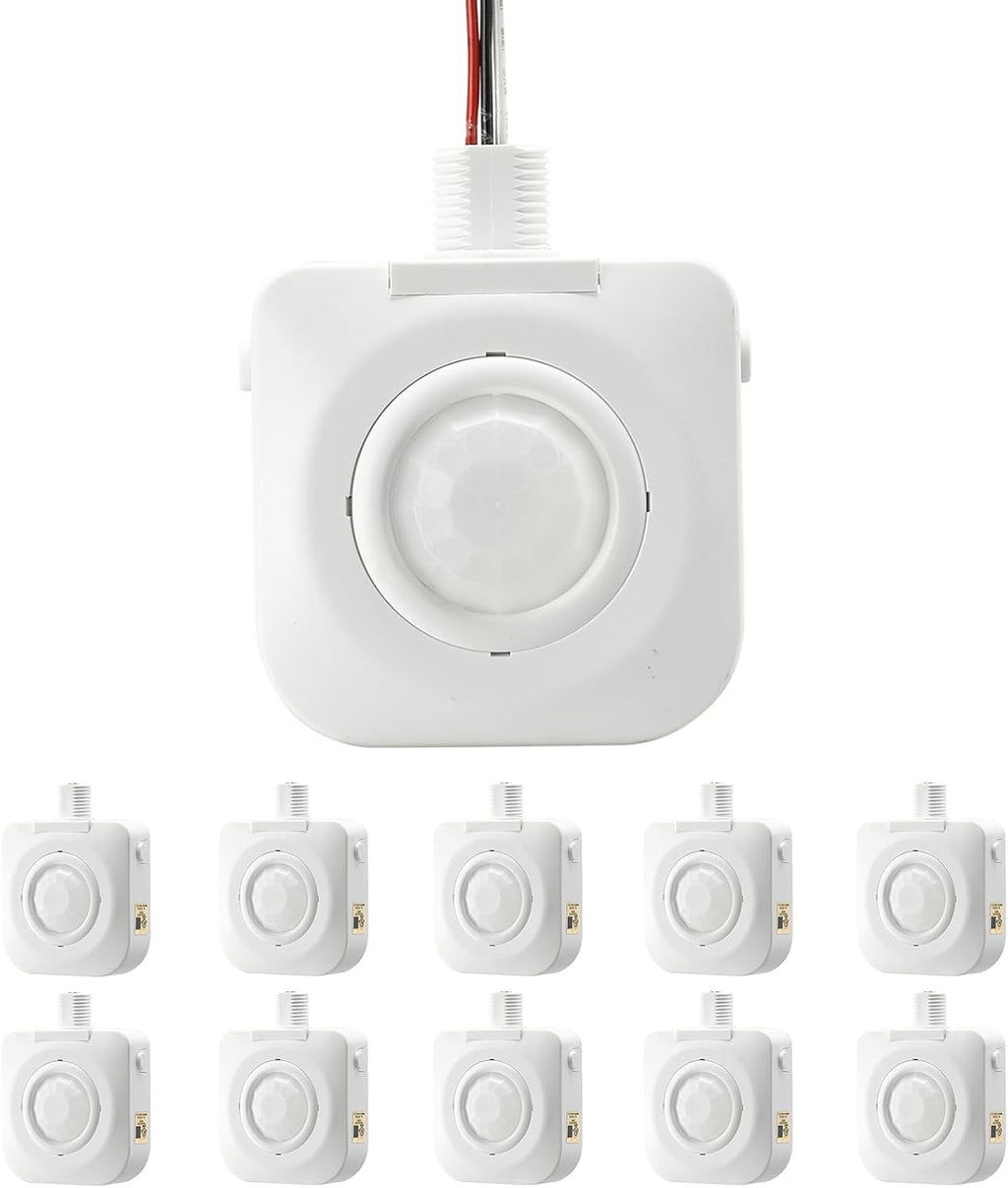 ECOELER High-Bay Occupancy Sensor Switch, 360° Passive Infrared PIR Ceiling (10 Pack)