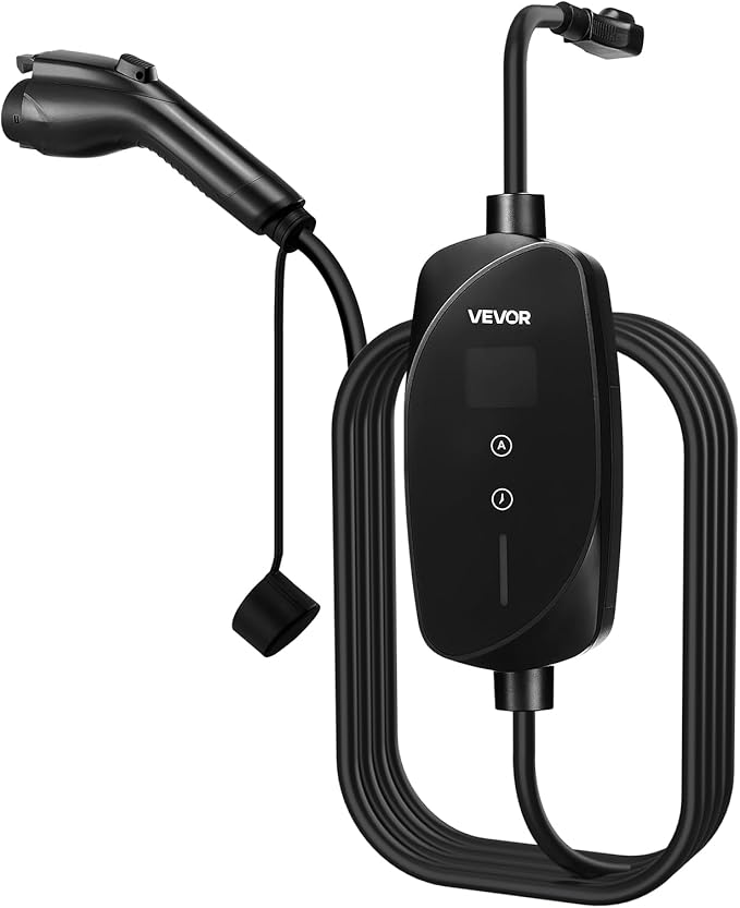 VEVOR Level 1&2 EV Charger, 16 Amp Adjustable Current, Electric Vehicle