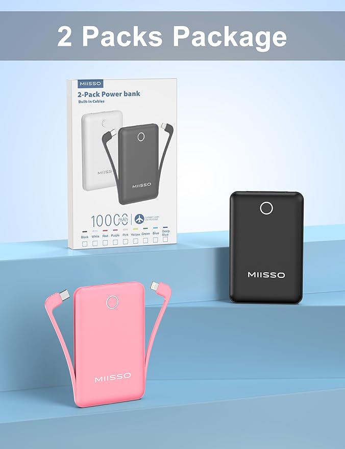 10000mAh Mini Portable Charger (2 Pack)