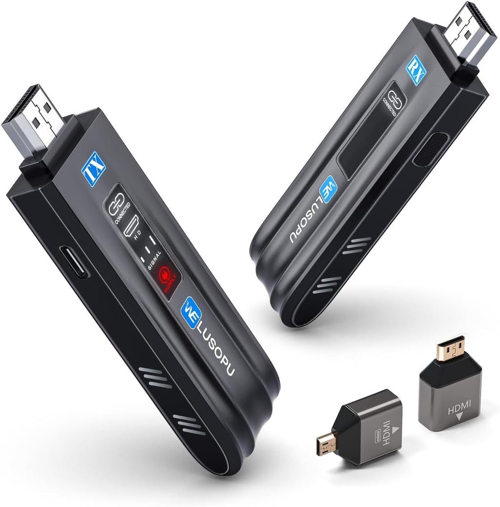 WELUSOPU 2026 Upgraded Wireless HDMI Transmitter and Receiver, HDMI Wireless