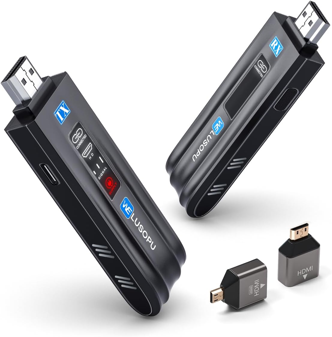 WELUSOPU 2026 Upgraded Wireless HDMI Transmitter and Receiver, HDMI Wireless