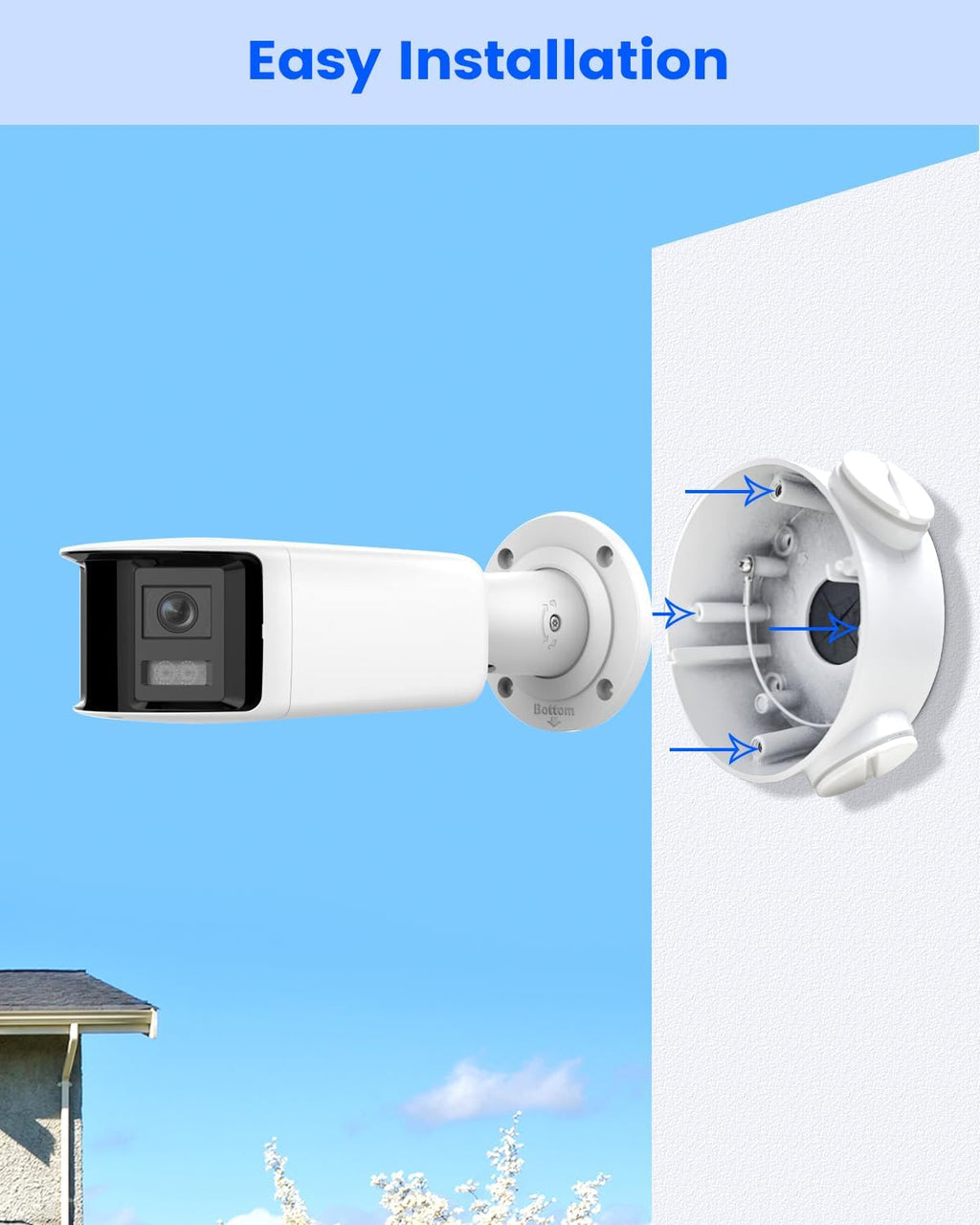 we-ds-1260zj metal junction box for bullet security cameras, package contents
