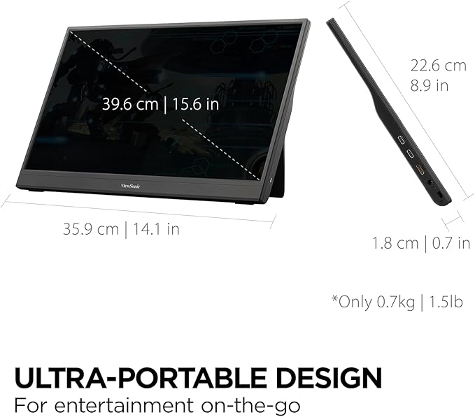 ViewSonic VX1654 16 Inch 1080p IPS Portable Gaming Monitor
