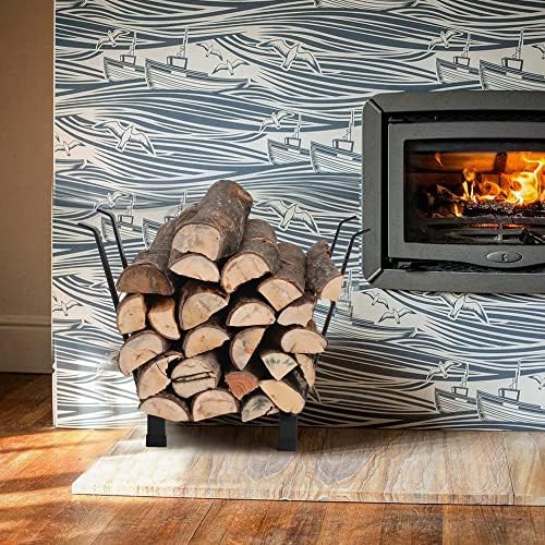 GREEN PARTY 20 Inch Firewood Rack Indoor/Outdoor Metal Firewood Log Holder