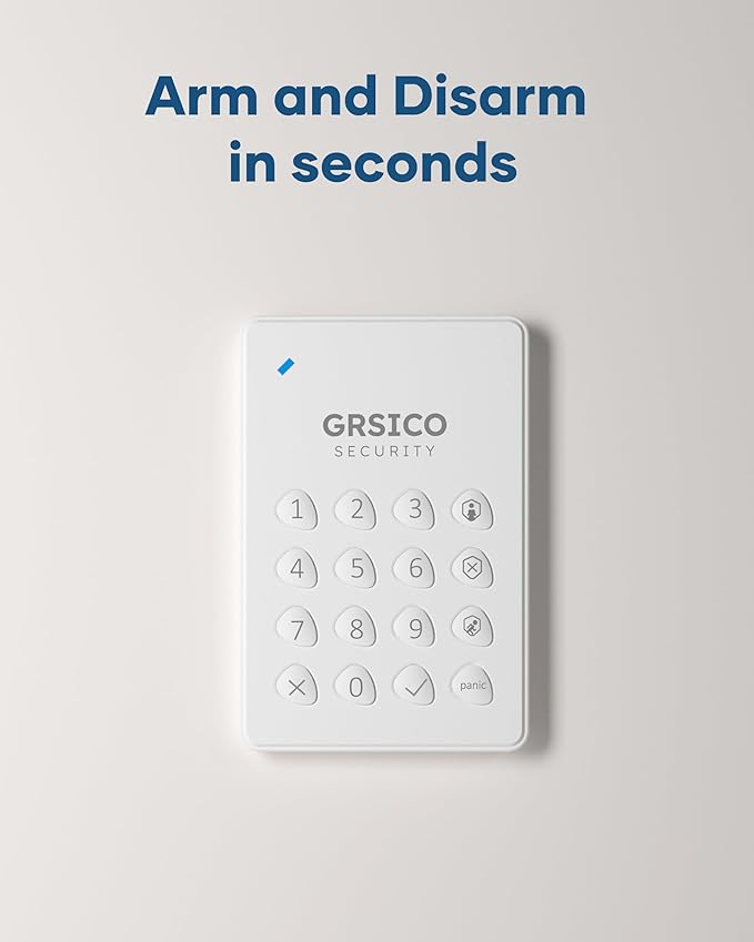 GRSICO Wireless Home Alarm System 15-Piece Kit, WiFi Alarm System