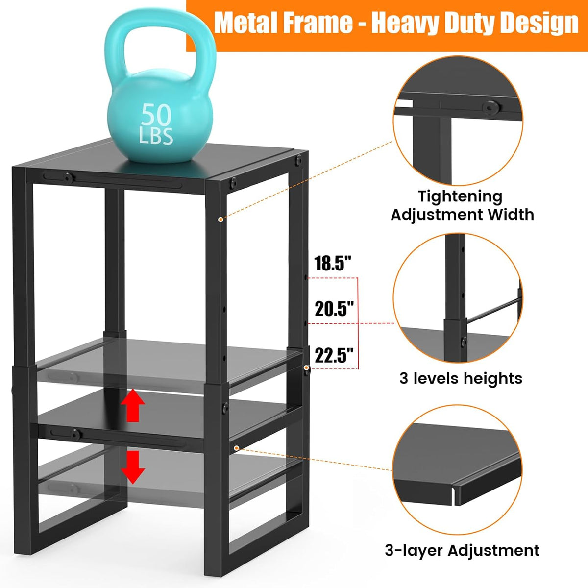 lidtop locker organizer shelf, metal adjustable width and shown in use
