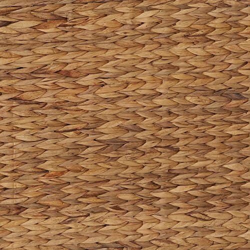 Household Essentials Large Curved Wicker Storage Chest with Liner | Water Hyacinth, Natural