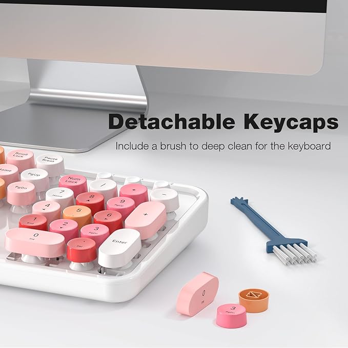 MOFII Wireless Keyboard and Mouse Combo, 2.4GHz Retro Full-Size Wireless