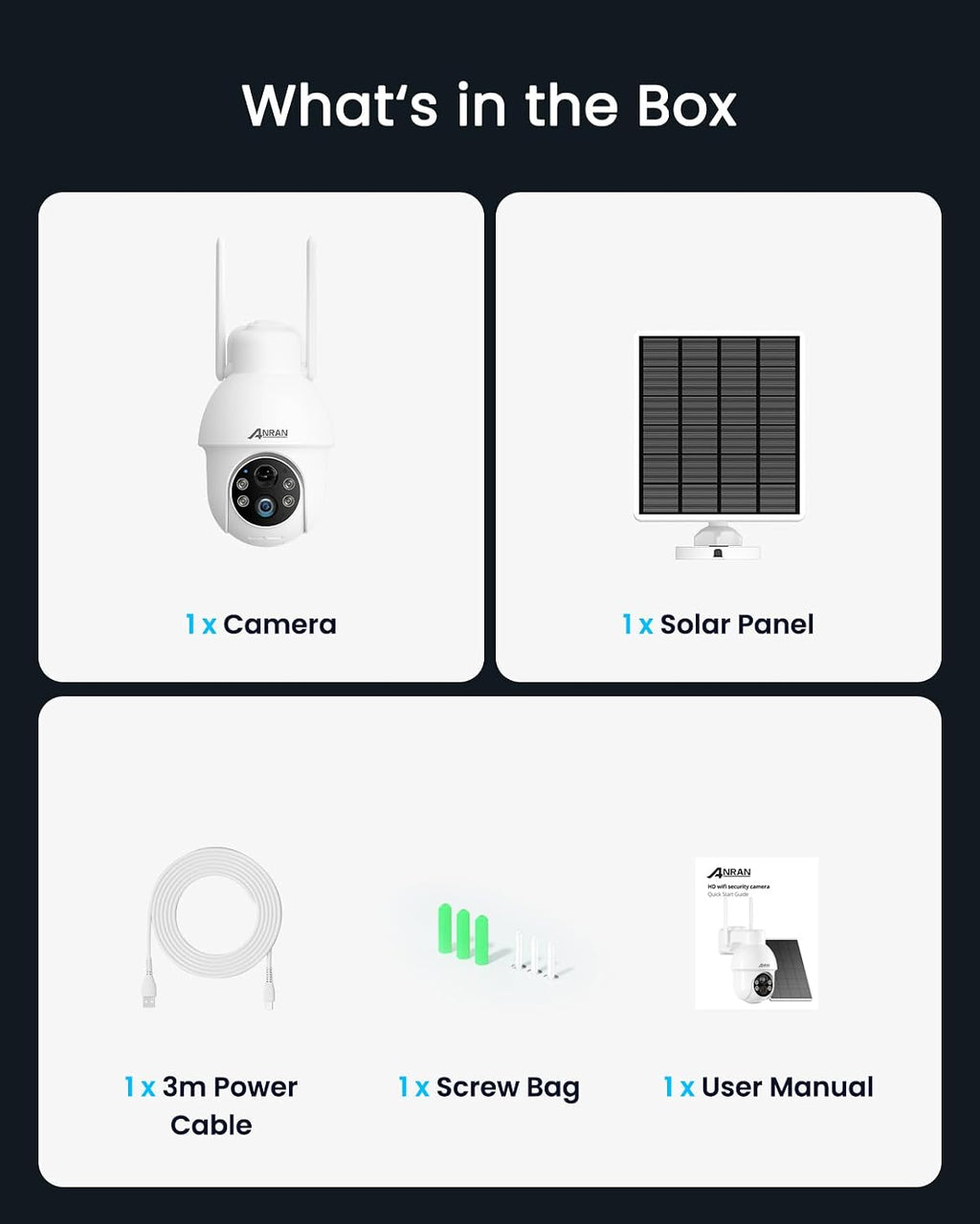 anran 2k solar security camera outdoor wireless wifi, view 9