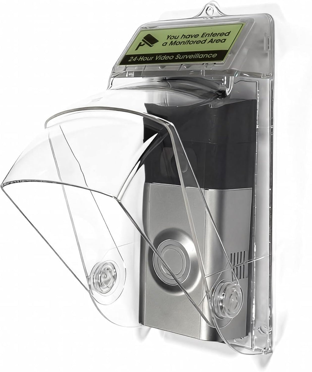 Dgyezhao Clear Outdoor Plastic Flip Doorbell Rain Cover, Camera Cover protector