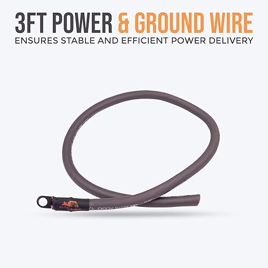 Elite Audio Premium 0 Gauge CCA Amplifier Installation Wiring Amp Kit, 3600