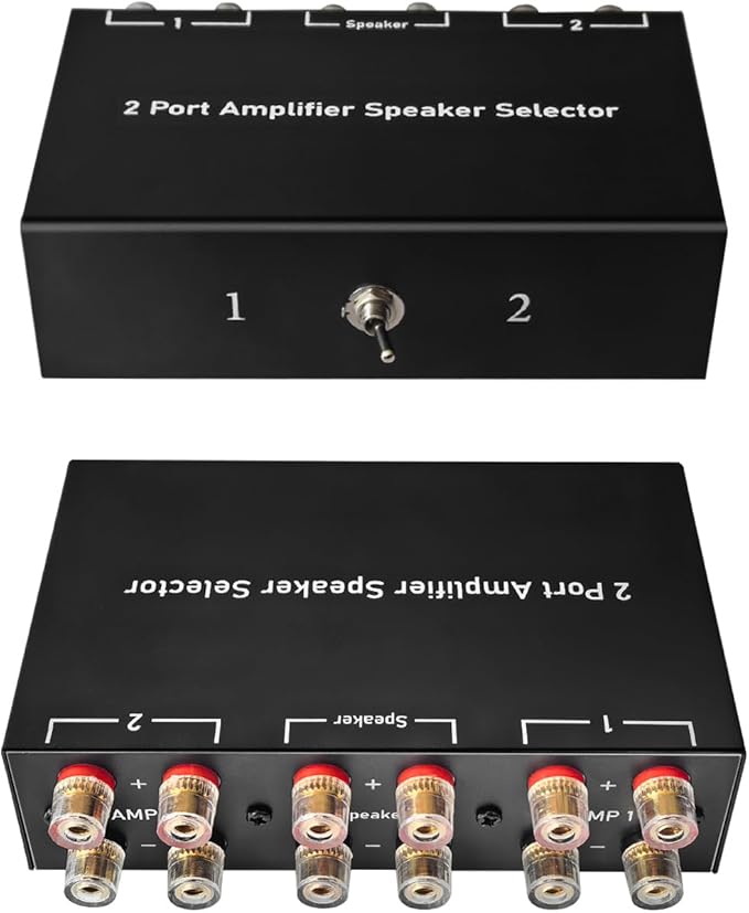 2-Way Audio Switcher Can Support Two Amplifiers, One Audio or One Amplifier