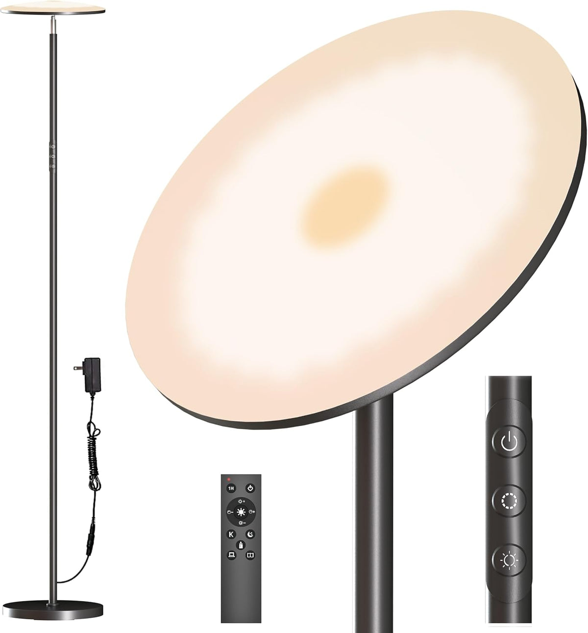 LED Floor Lamp, Bright 36W 3600LM Standing Lamp 350W Equivalent
