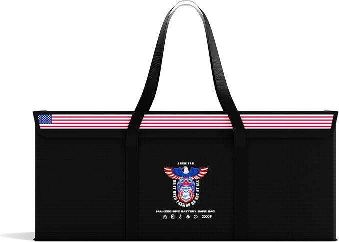 12V 200Ah LiFePO4 Lithium Battery Fireproof Safe Bag, Large Capacity