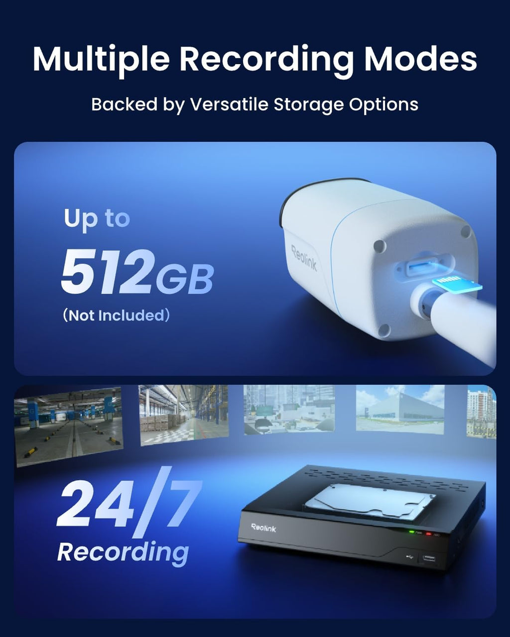 reolink pro-grade 4k poe security camera with 125°, package contents