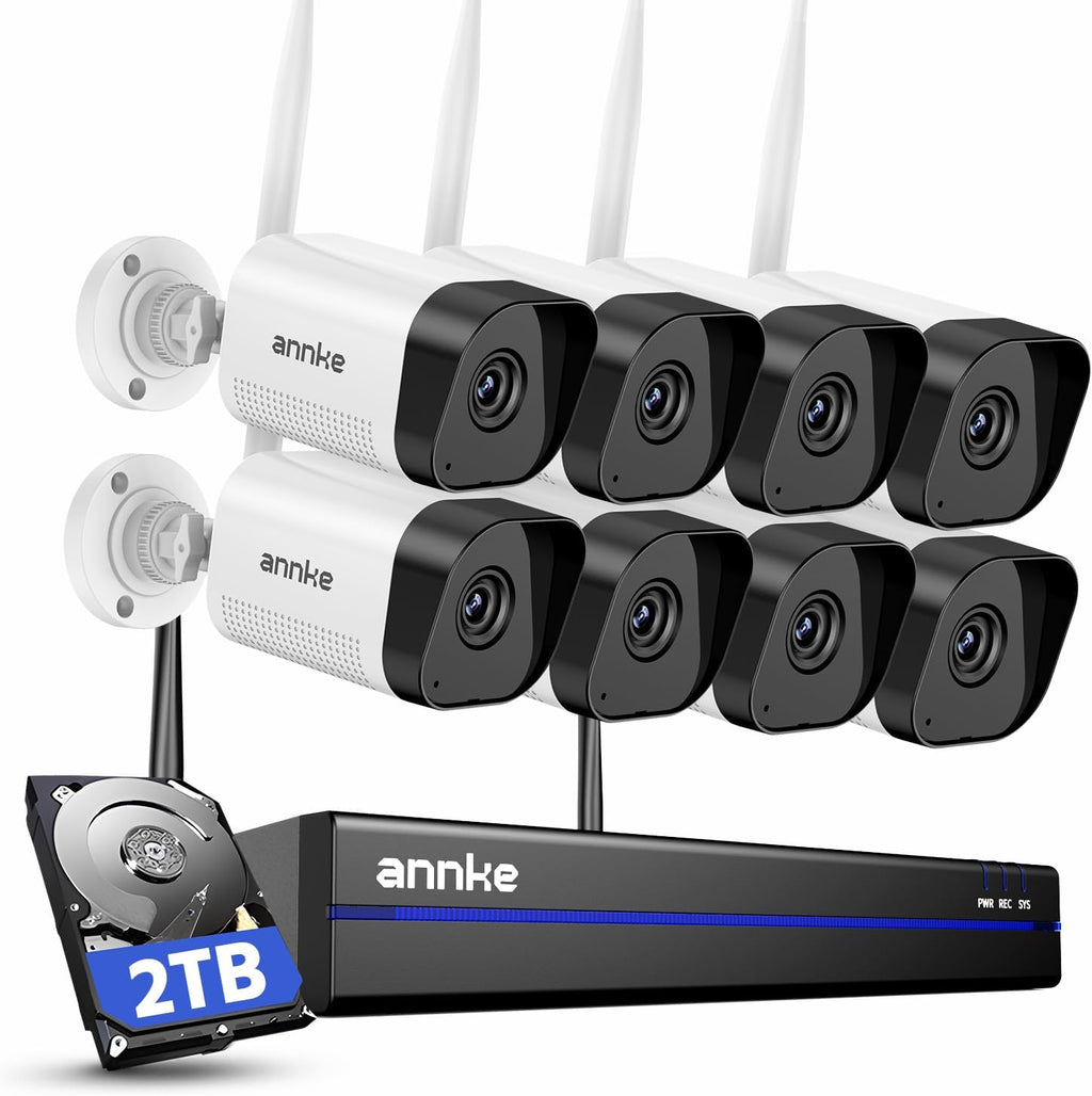 ANNKE Wireless Camera System, 16CH Expandable 4K Security NVR, 2-Way Audio