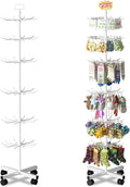 Exttlliy Retail Display Stand Store Display Rack 6 Tier Metal Spinning Display